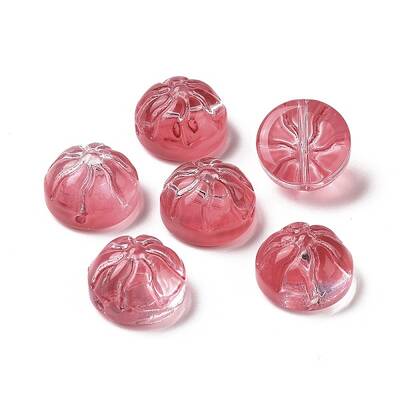 Transparent Spray Painted Glass Beads