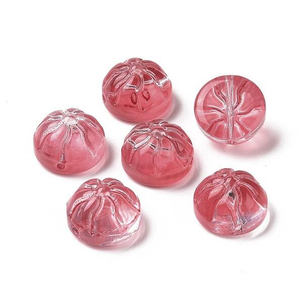 Transparent Spray Painted Glass Beads