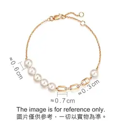 18K Rose Gold Pearl Diamond Bracelet