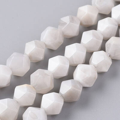 Natural White Crazy Lace Agate Beads Strands