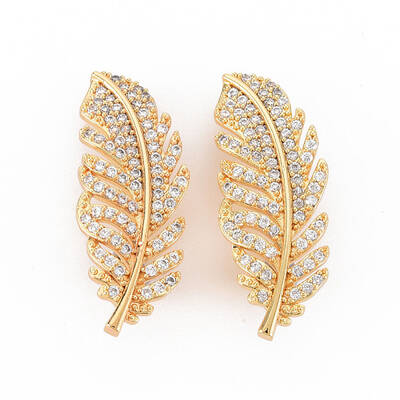 Brass Micro Pave Clear Cubic Zirconia Twister Clasps