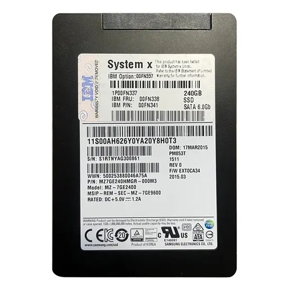 00FN341 IBM 240GB MLC SATA 6GB/s 2.5-Inch Internal Solid State Drive
