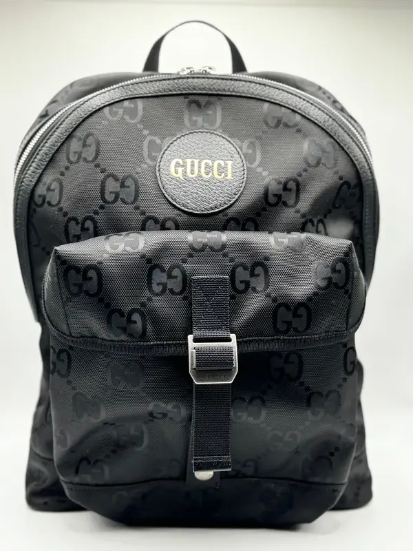 Pre-owned GUCCI nylon Backpacks Off The Grid Backpack Black GG Canvas