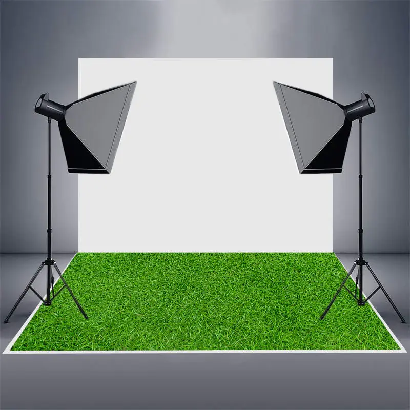 Spring Fresh Grass Lawn Rubber Floor Mat For Photo - Aperturee