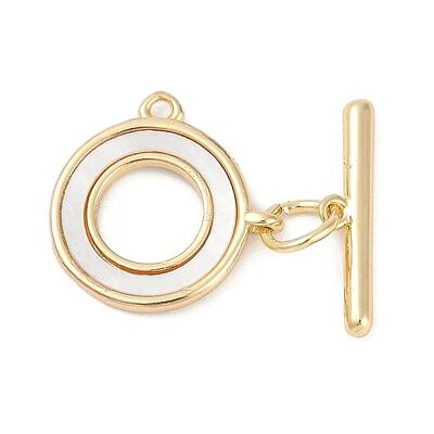 Brass & Shell Toggle Clasps