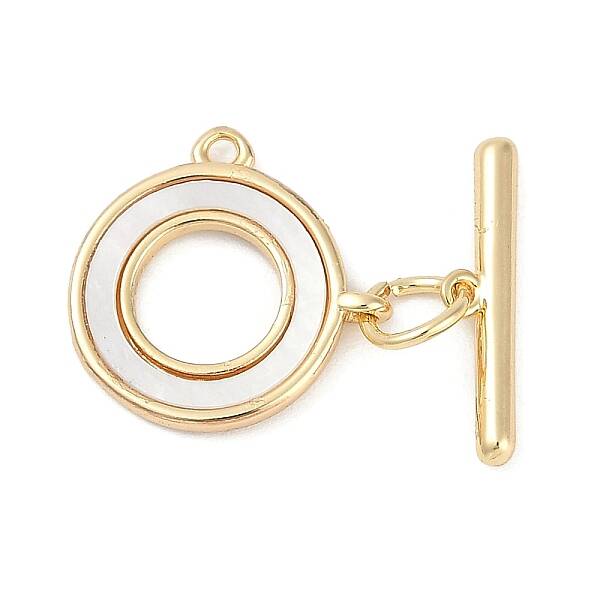 Brass & Shell Toggle Clasps