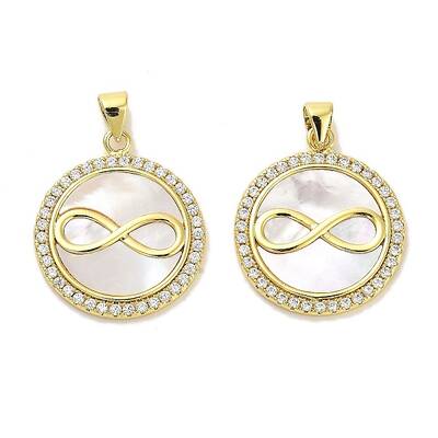 Brass Micro Pave Cubic Zirconia Pendants
