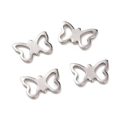 Tarnish Resistant Filigree 304 Stainless Steel Butterfly Charms