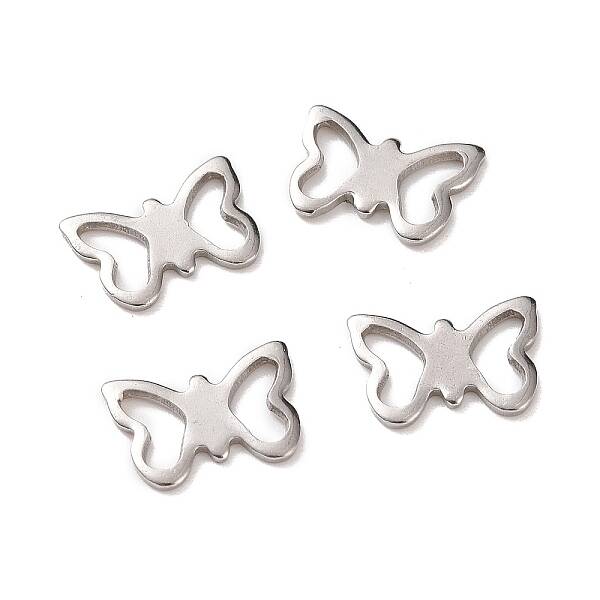 Tarnish Resistant Filigree 304 Stainless Steel Butterfly Charms