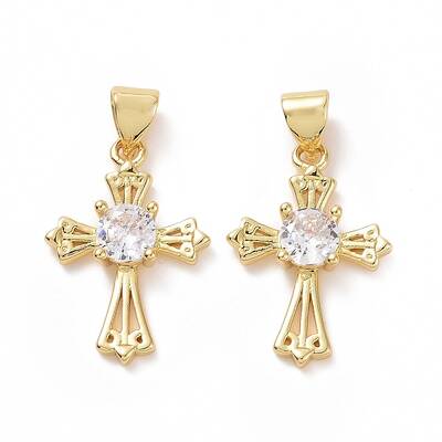 Brass Cubic Zirconia Pendants