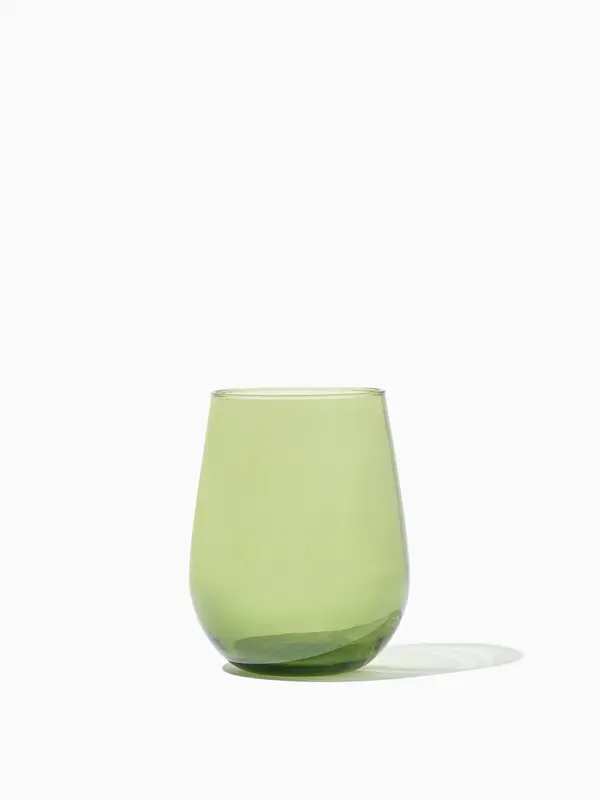 RESERVE 16oz Stemless Wine Color Series Tritan™ Copolyester Glass Moss | Size: 8 Pack | Style: Printed