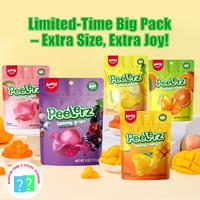 Amos Peelerz Fruity Gummy Mix - 5 Tropical Flavors Grape Orange Peach Banana Mango Soft Bonbon Mangga Real Fruit Juice Infuse...