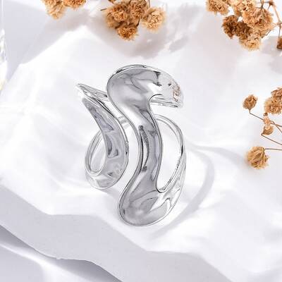304 Stainless Steel Open Cuff Rings for Women