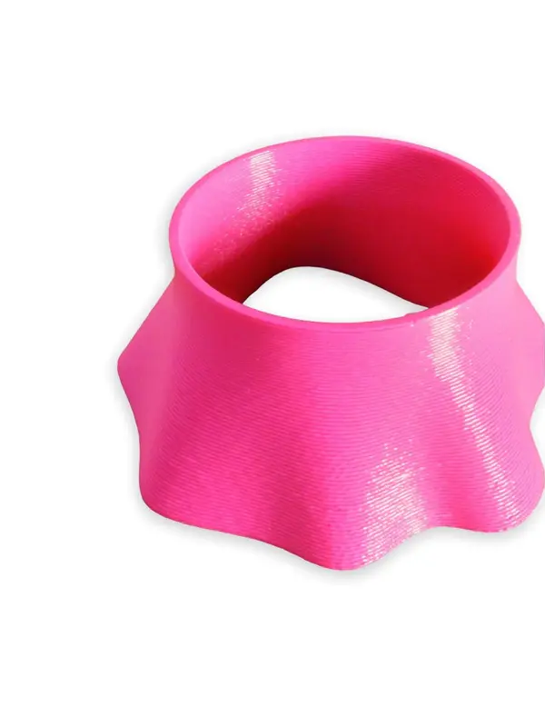 3D Printed Ruffle Cuff in Pink | Size: O/S
