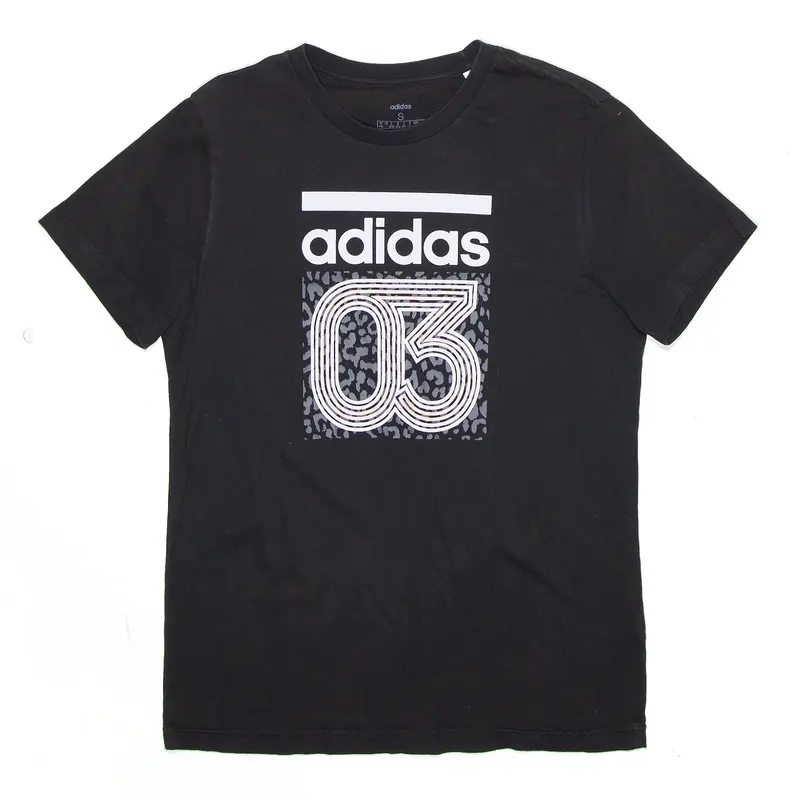 ADIDAS Sports Black Short Sleeve T-Shirt Womens S