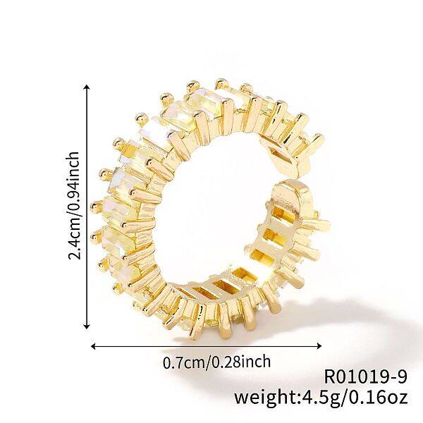 Brass Glass Cuff Rings