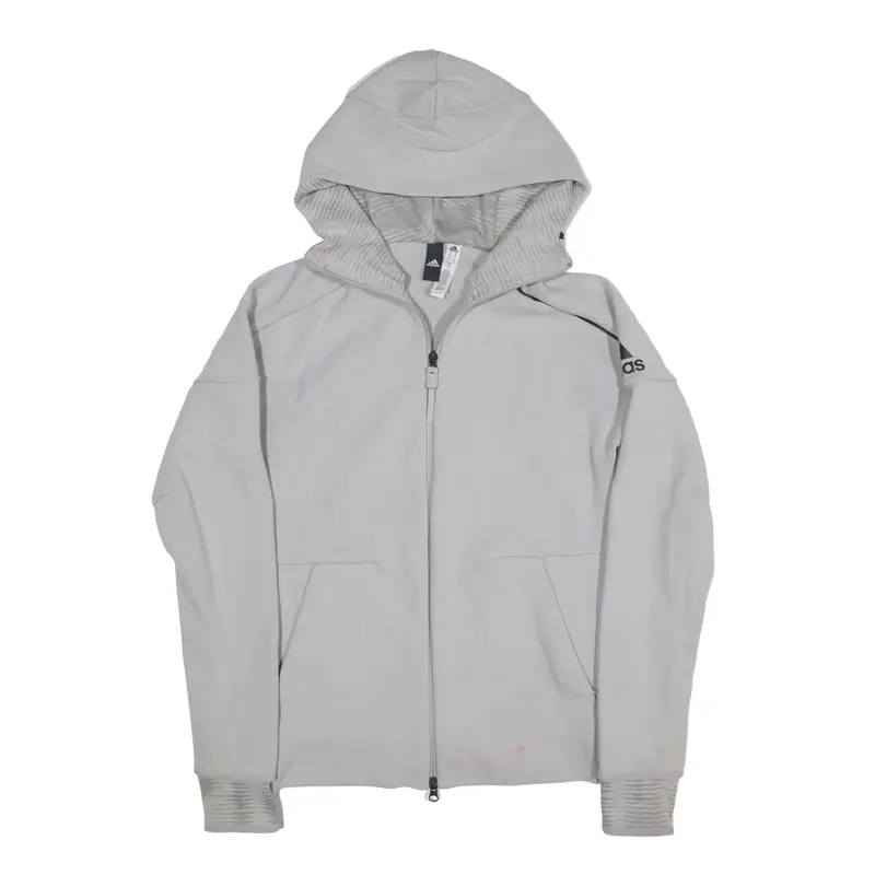 ADIDAS Hoodie Grey Full Zip Mens S