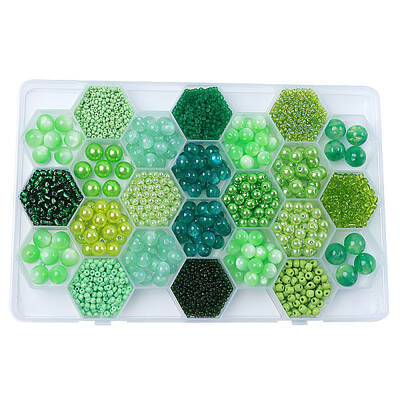 DIY 24 Style Acrylic & Resin Beads Jewelry Making Finding Kit