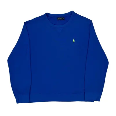 Polo By Ralph Lauren Sweatshirt - 2XL Blue Cotton Blend