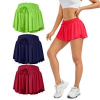High waist Flowy shorts Yoga Shorts Workout Shorts solid color sweat summerdy 2025 shorts