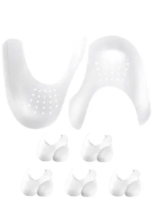 6 Pairs Simple Solid Color Shoe Crease Protector, Anti-shoe Crease Guard, Shoe Care Tool for Men & Women, Adjustable Anti-wri...