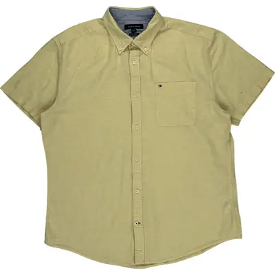 Tommy Hilfiger Custom Fit Shirt - XL - Beige Cotton