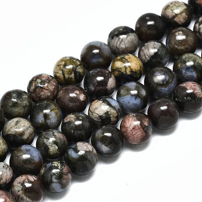 Natural Glaucophane Beads Strands