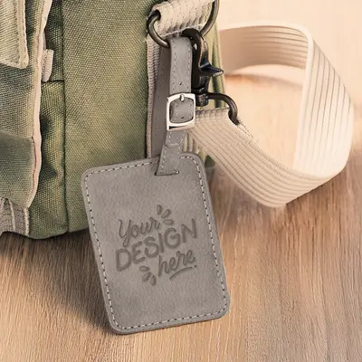 Memory Luggage Tag™ - Leather-Steel
