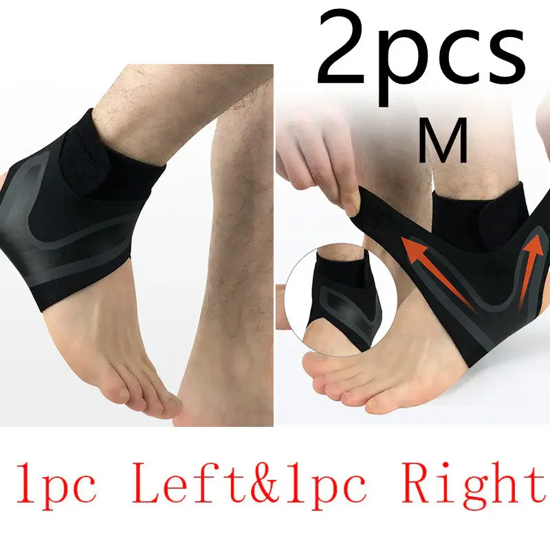 Ankle Support Brace Safety Running Basketball Sports Ankle Sleeves | Size: SET M | quantity: 2pcs | Model: Suit
