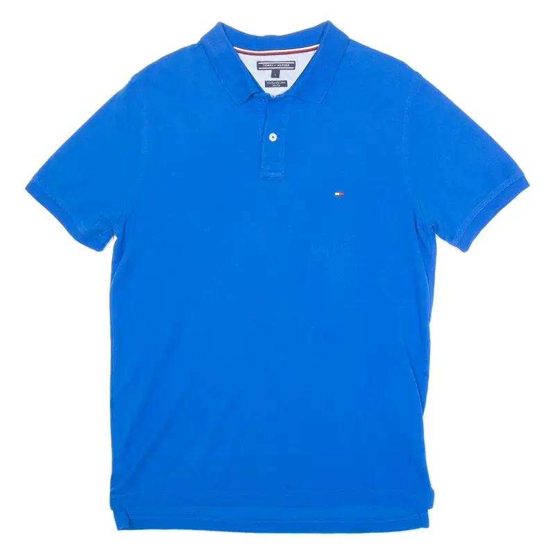TOMMY HILFIGER Mens Polo Shirt Blue L