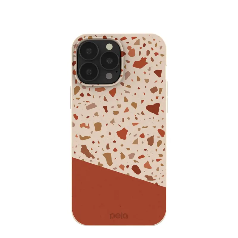 Seashell Clay Terrazzo iPhone 13 Pro Max Case
