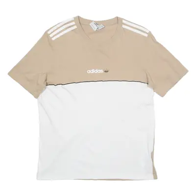 ADIDAS Mens T-Shirt Beige M