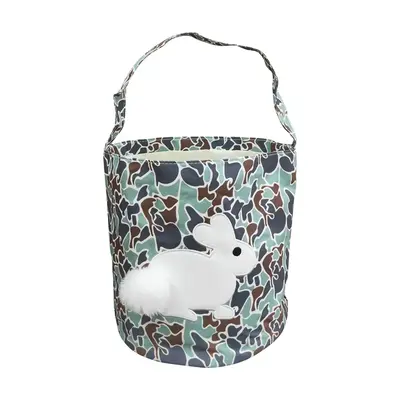 Easter Camouflage Rabbit Bucket Bag for Children,Easter Baskets