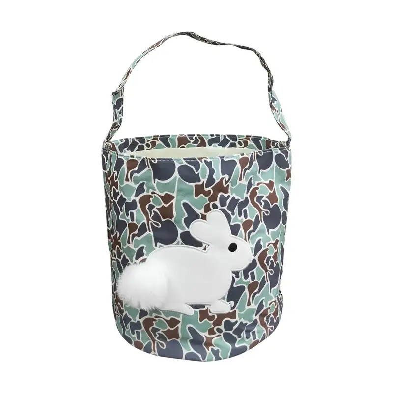 Easter Camouflage Rabbit Bucket Bag for Children,Easter Baskets