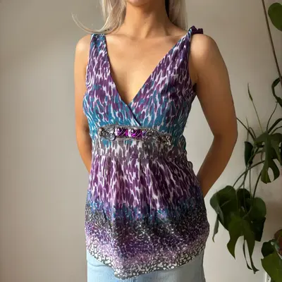 Ajay By Liu Jo Cami Top - Medium Purple Nylon