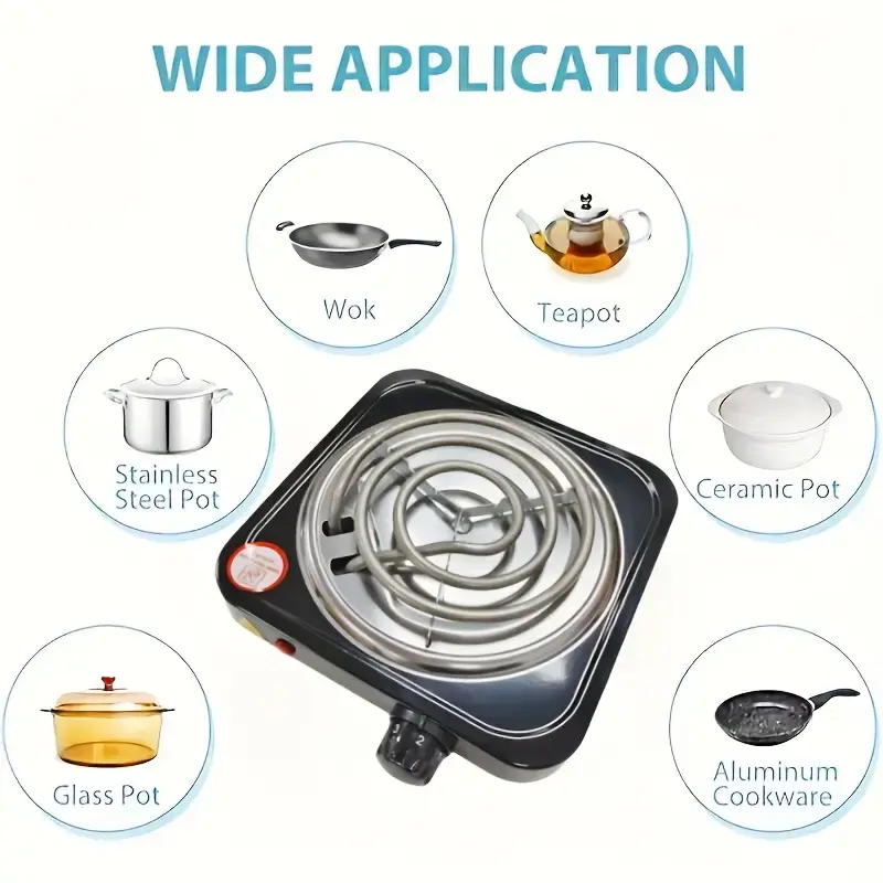 AORAN Electric gas stove with strong fire burner head, simple and portable heating block, apartment kitchen appliance, indoor...