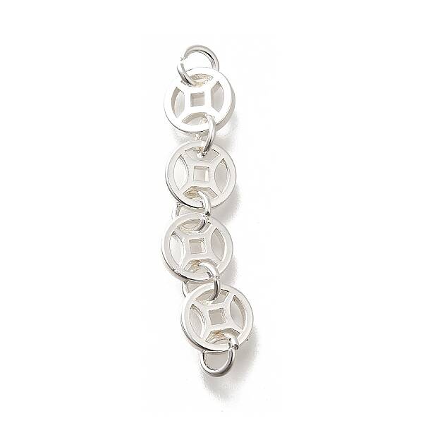 Brass 4 Coins Links Connector Charms