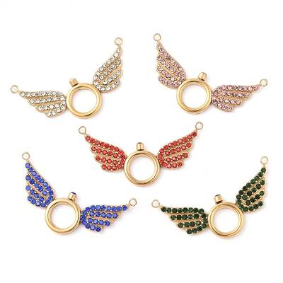 304 Stainless Steel Rhinestone Pendants