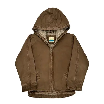 Age 11-12 Blue Mountain Jacket - Large Brown Cotton