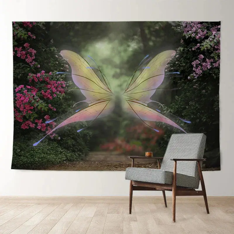 Aperturee Fairy Wonderland Floral Butterfly Spring Backdrop