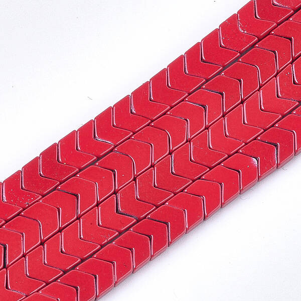 Spray Painted Non-magnetic Synthetic Hematite Beads Strands