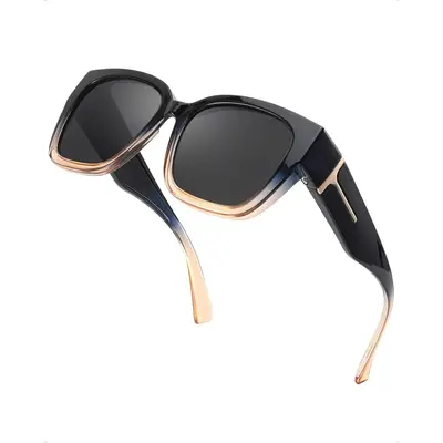 Myiaur Fit Over Sunglasses for Women, Trendy Designer Style Oversized Polarized Sunglasses for Driving with UV400 Protection