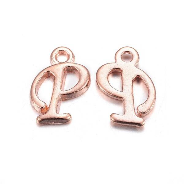 Rose Gold Plated Alloy Letter Pendants