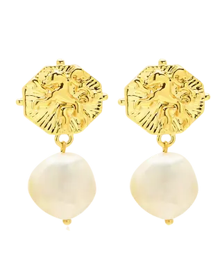 18K Pearl Drop Earrings
