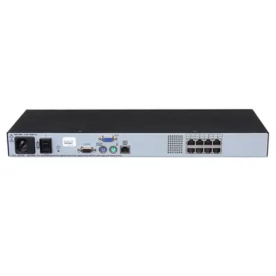 Dell F622J | PowerEdge 180AS 8 x Ports RJ-45 + 1 x Port VGA 15-Pin + 1 x Port BD-9 KVM Console Switch