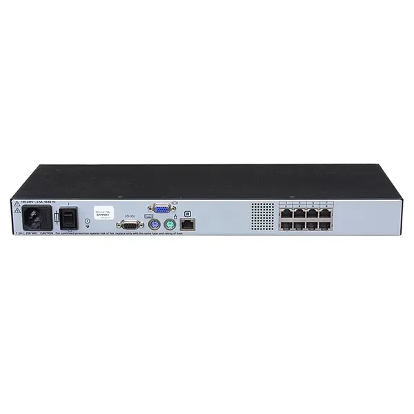 F622J Dell PowerEdge 180AS 8 x Ports RJ-45 + 1 x Port VGA 15-Pin + 1 x Port BD-9 KVM Console Switch