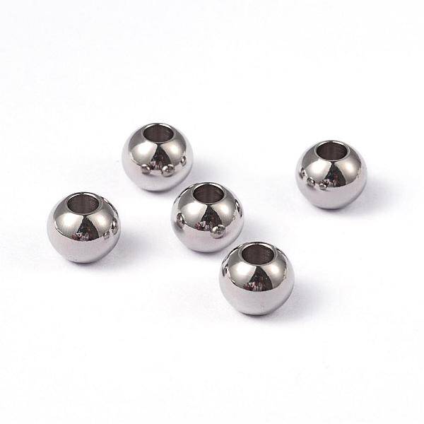 Tarnish Resistant Round 202 Stainless Steel Beads