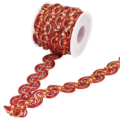 15 Yards Sparkle Polyester Lace Ribbon