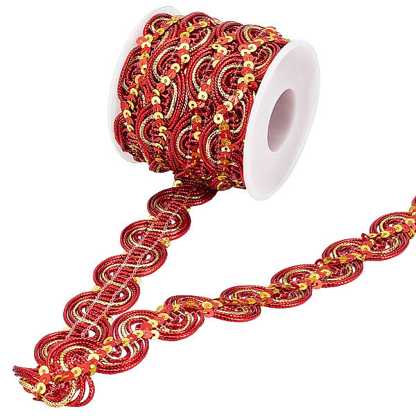 15 Yards Sparkle Polyester Lace Ribbon