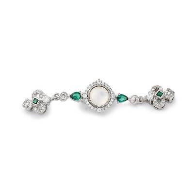 Brass Micro Pave Clear Cubic Zirconia Box Clasps